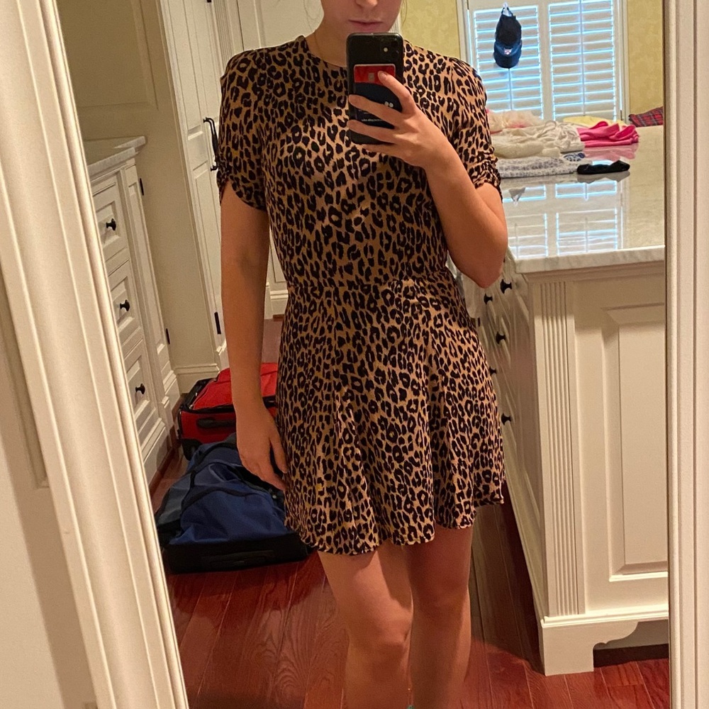 Reformation leopard Grace dress sz 6